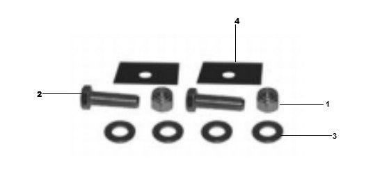 DA 4061 Bolt & Nut 1/2 Assembly Parts- HD7070, HD8080 By Allen Engineering