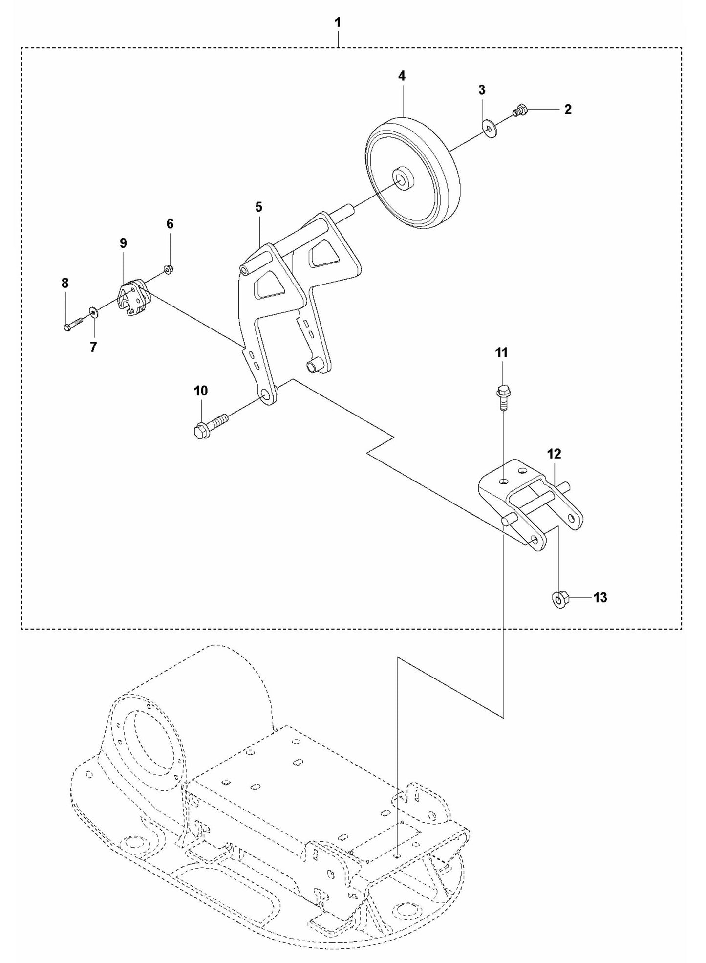 LF 50 L Transport Device Assembly Parts by Husqvarna