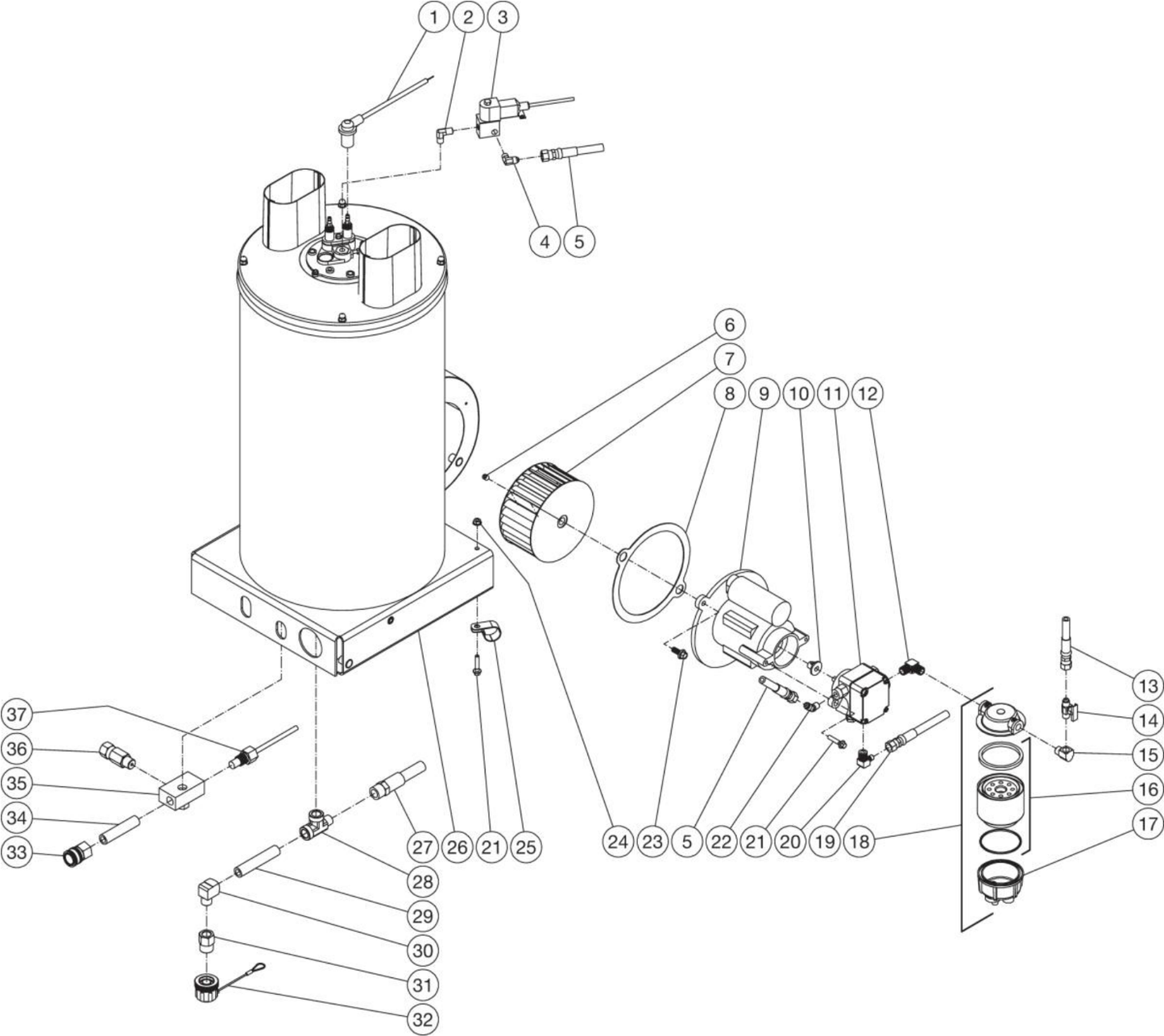 HSE-2504-0M10/0M30, HSE-3004-0M10/0M30, HSE-3504-0M10/0M30 Heat Exchanger/Blower Motor Assembly Parts by Mi-T-M