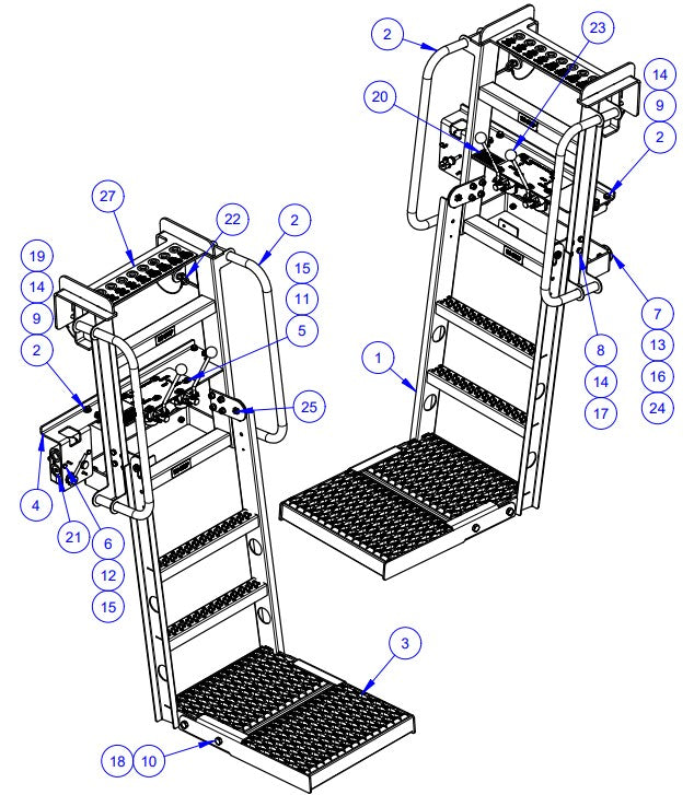 VLP2424 Operator Platform Assembly Parts by Allen Engineering