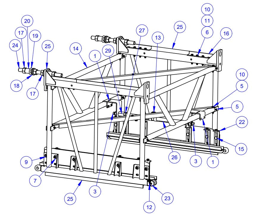 VLP3036 Mainframe - 4ft Frame Assembly Parts by Allen Engineering
