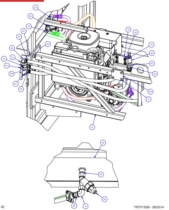 TRTP150B Triple Roller Tube Pavers Spray System Assembly Parts by Allen Engineering