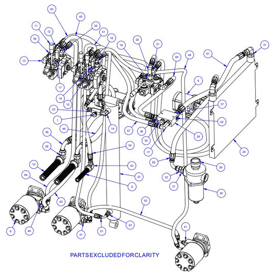 TRTP150B Triple Roller Tube Pavers Hydraulic Assembly Parts-2 by Allen Engineering