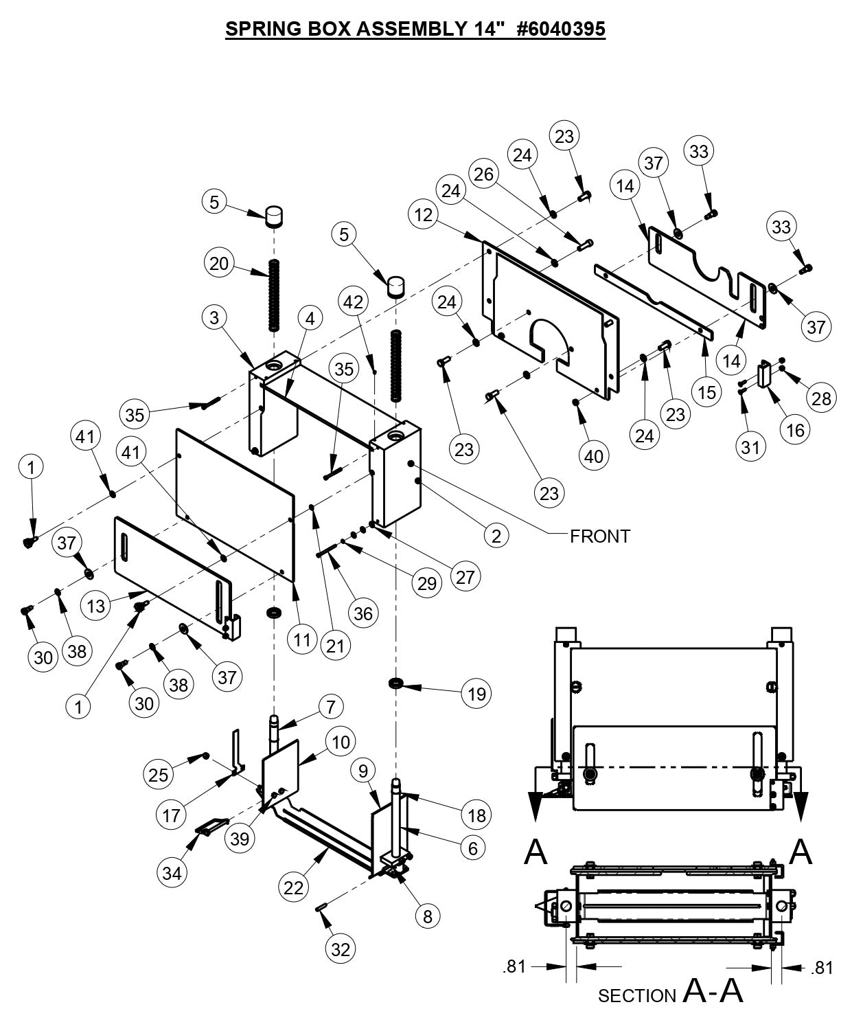 CC190PRO SPRING BOX ASSEMBLY 14"