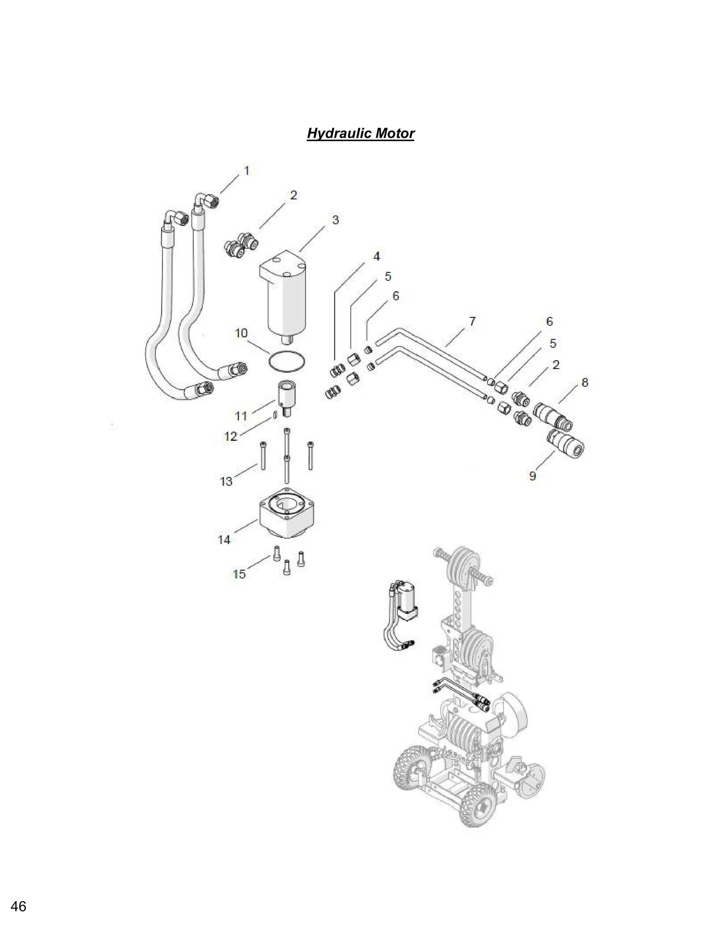 WCU14, WCH17, WCE17 Hydraulic Motor Parts