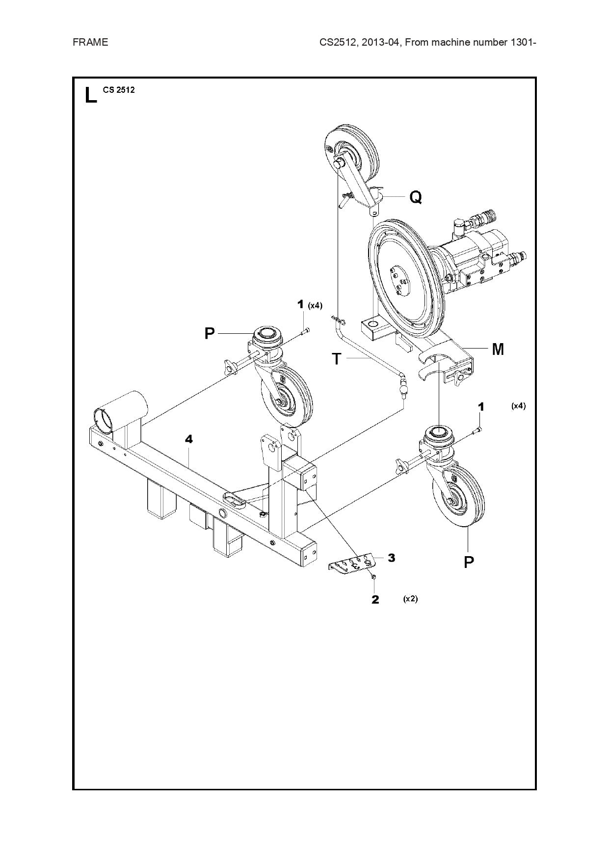 Frame Assembly 2 Parts For Wire Saw CS 2512 By Husqvarna