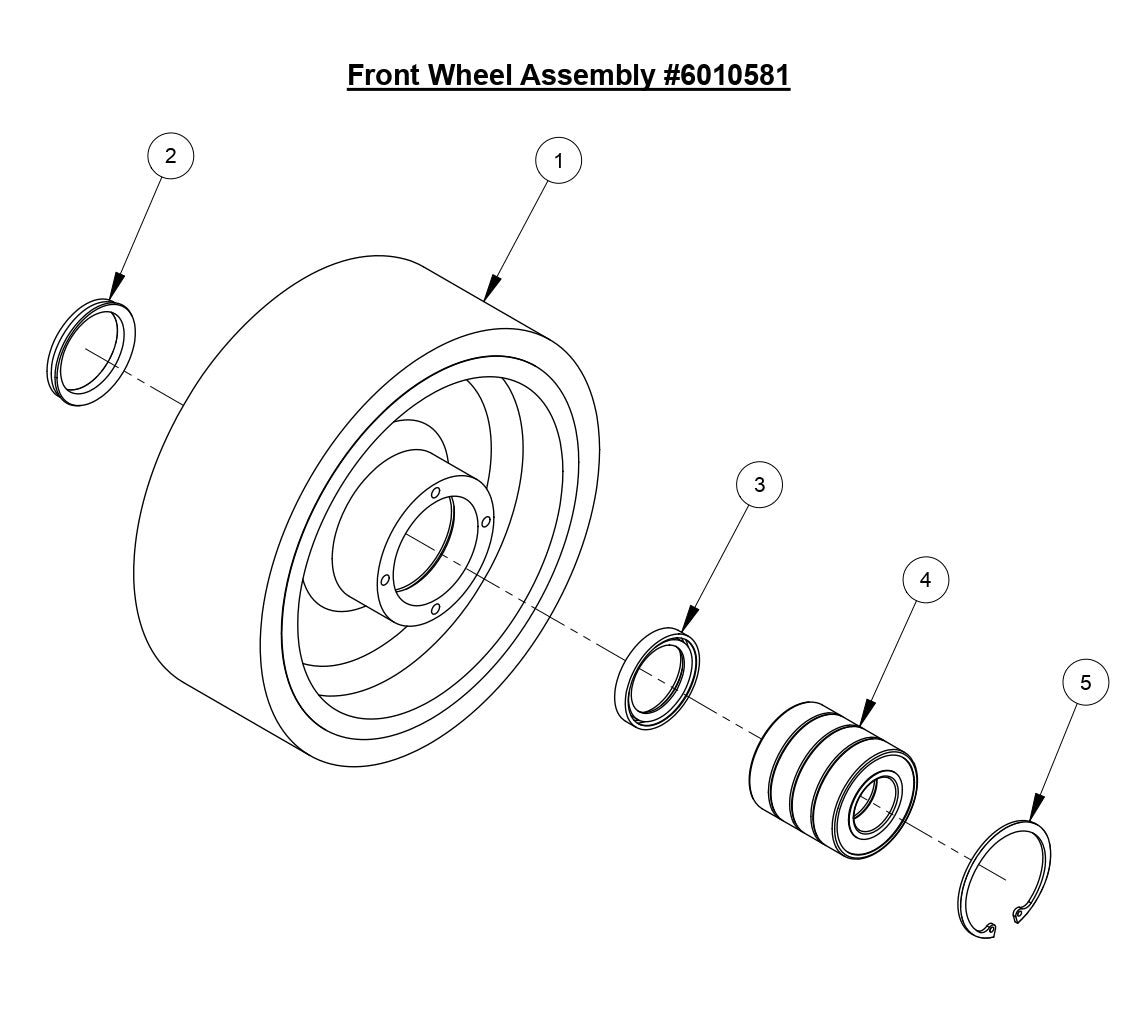 CC6571-3 Front Wheel Assembly