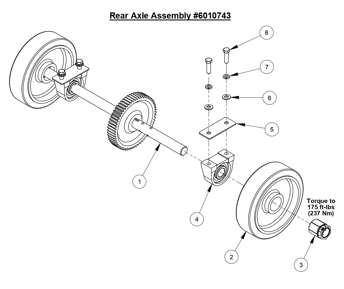 CC6571/6571-3 Rear Axle Assembly