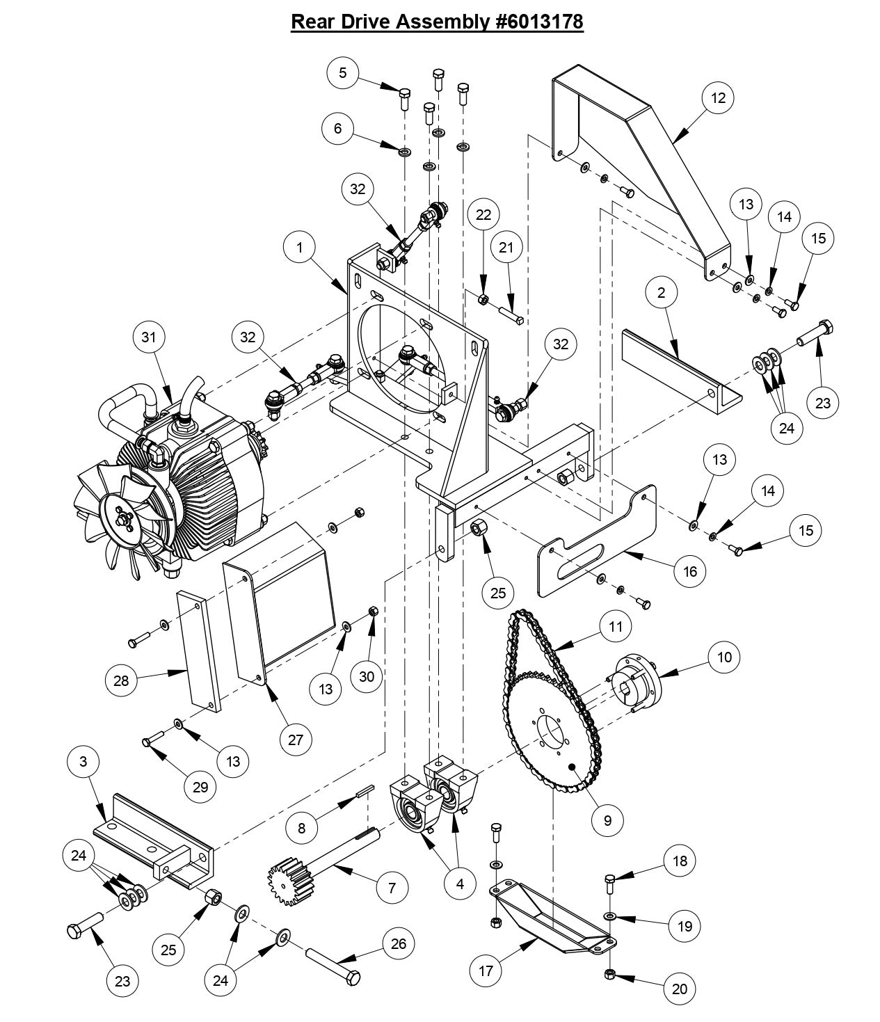 CC6571/CC6571-3 Rear Drive Assembly