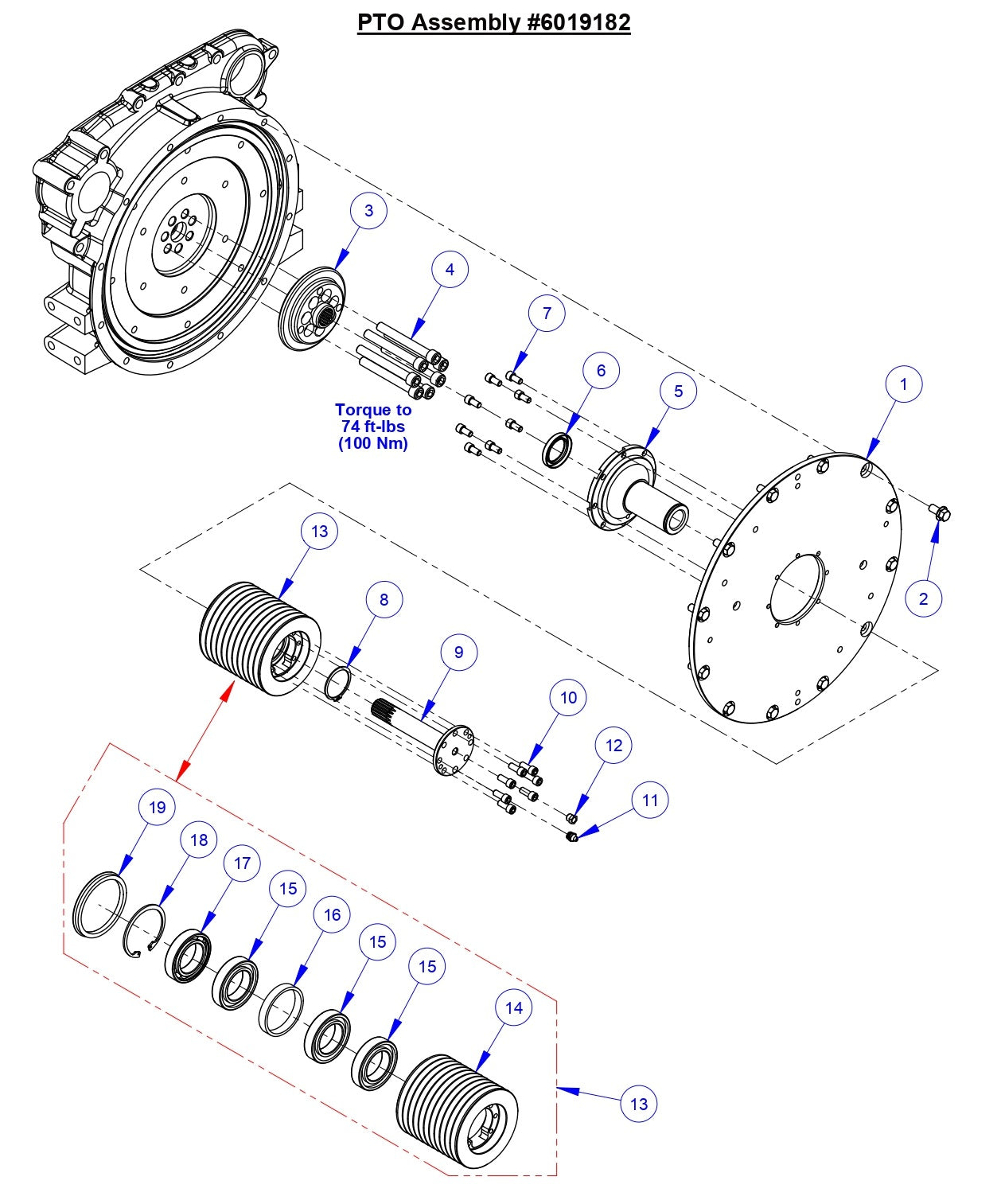 CC6571-3 PTO Assembly