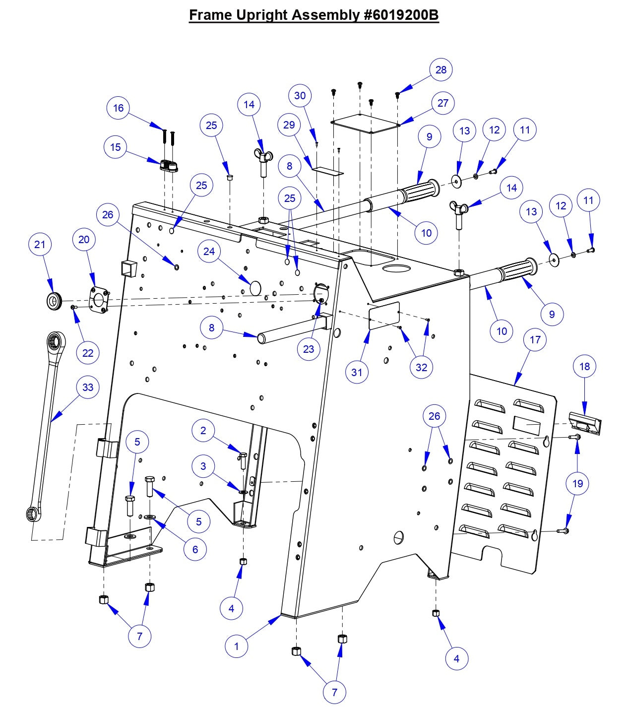 CC6571-3 Frame Upright Assembly
