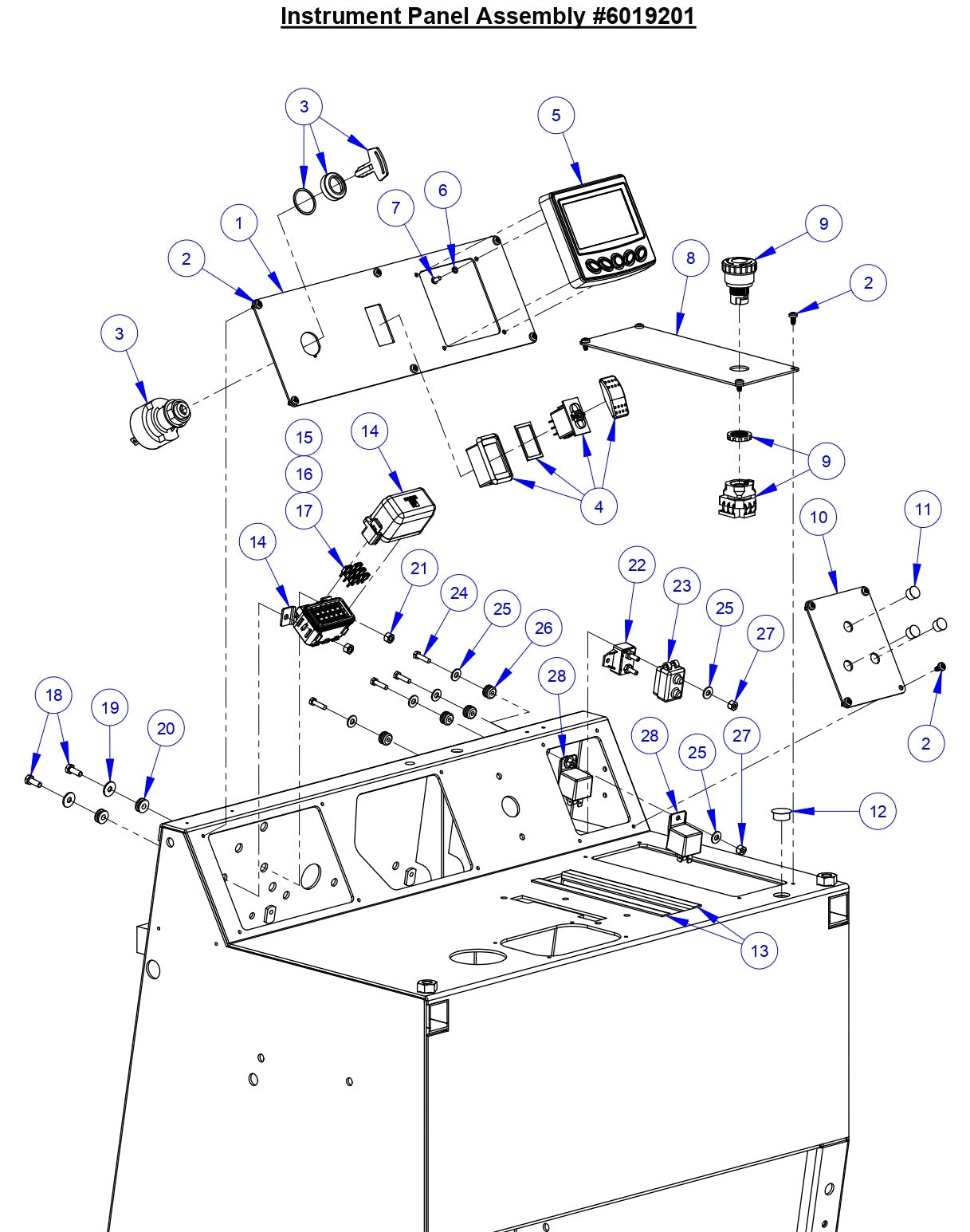 CC6571/CC6571-3 Instrument Panel Assembly