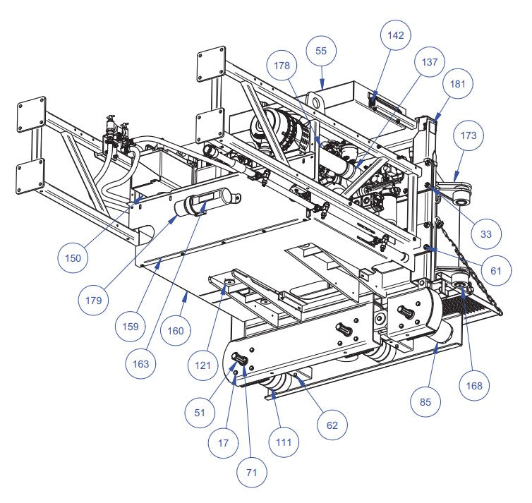 TRTP255T4 Triple Roller Tube Pavers Power End Assembly-1 Parts by Allen Engineering
