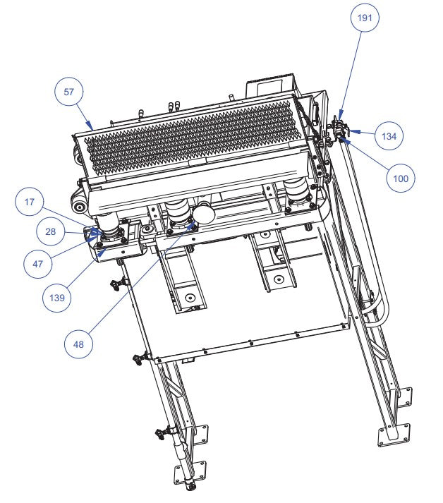 TRTP255T4 Triple Roller Tube Pavers Power End Assembly-1 Parts by Allen Engineering