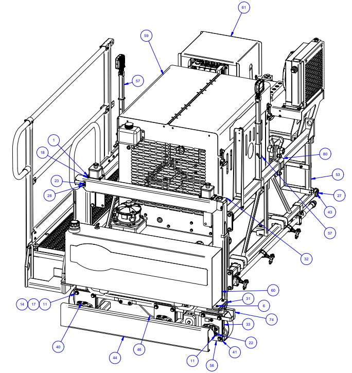 TRTP275 Triple Roller Tube Pavers Idle End Assembly Parts by Allen Engineering