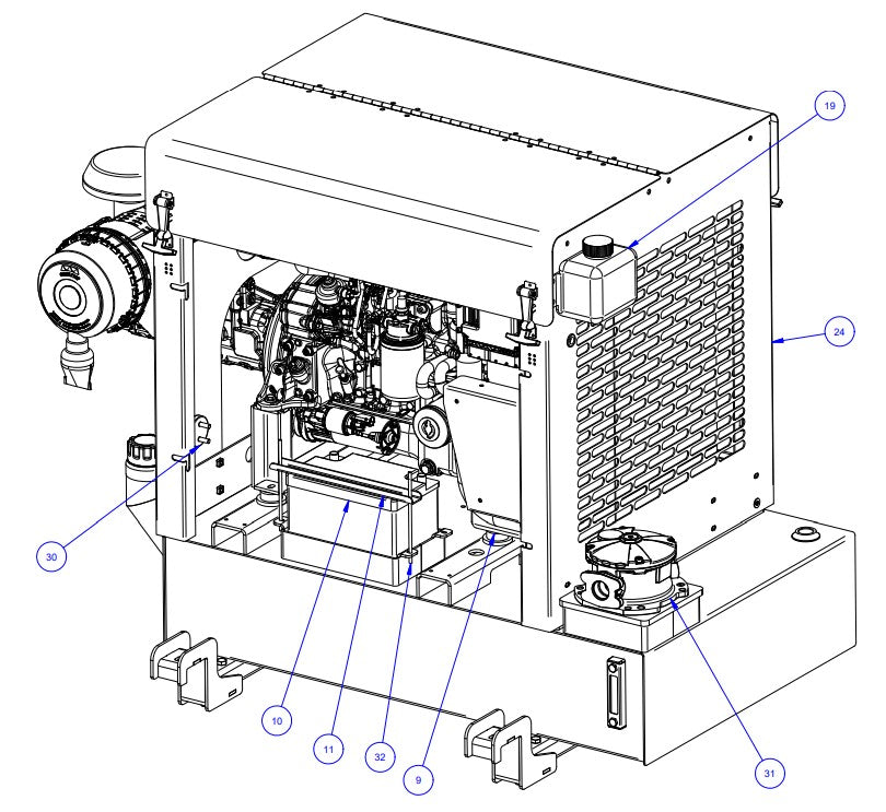 TRTP275 Triple Roller Tube Pavers Engine Cabinet Assembly Parts by Allen Engineering