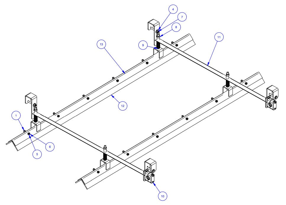 TRTP275 Triple Roller Tube Pavers RH 6’ End Scraper Assembly Parts by Allen Engineering