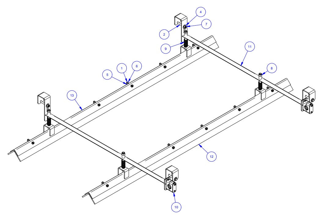 TRTP275 Triple Roller Tube Pavers LH 6’ End Scraper Assembly Parts by Allen Engineering