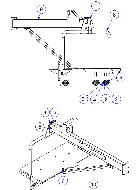TRTP75 General Arrangement Idle End Assembly Parts by Allen Engineering