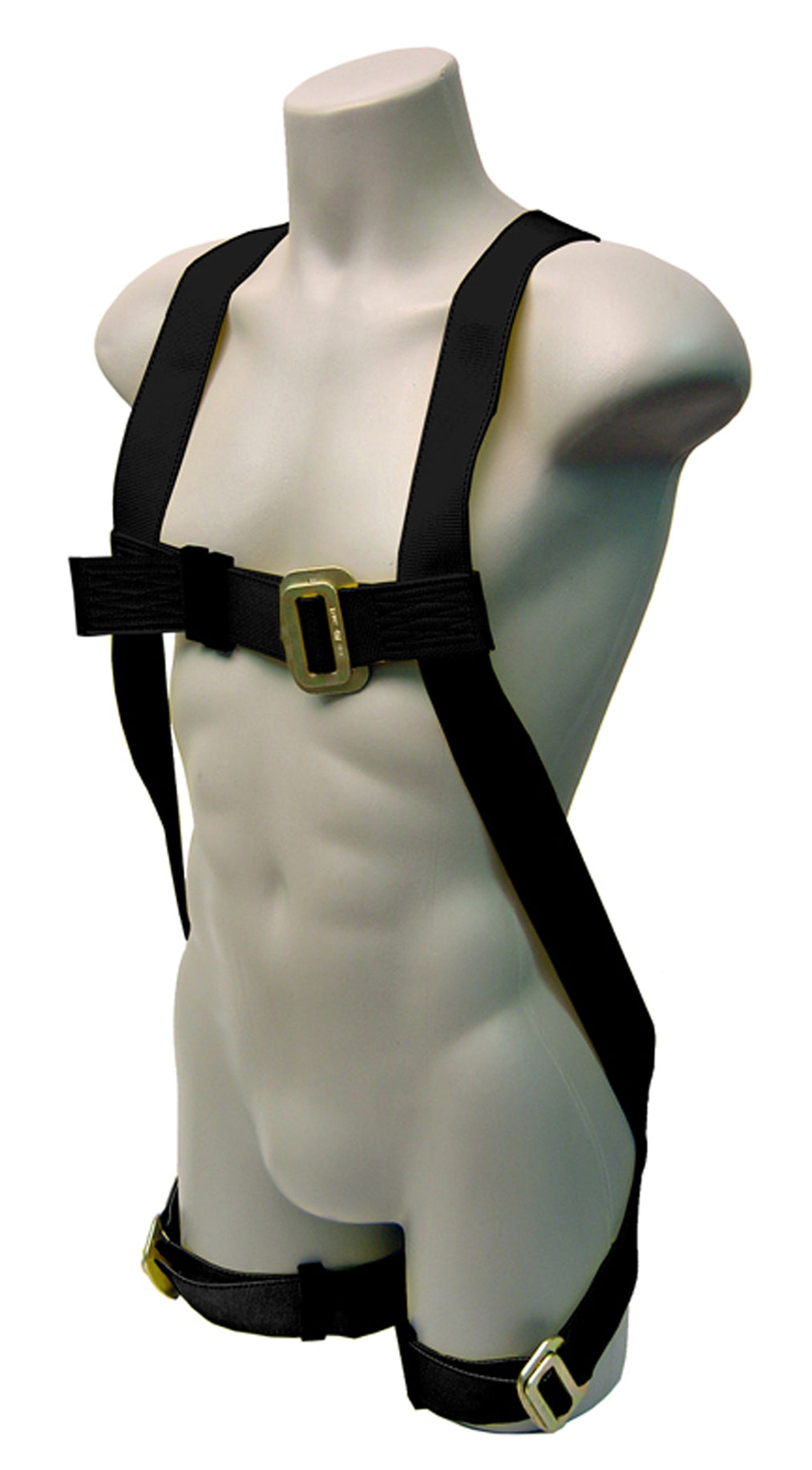 631-HOT Full Body Harness, single back dorsal d-ring, pass-thru legs, kevlar webbing by FrenchCreek Production Black
