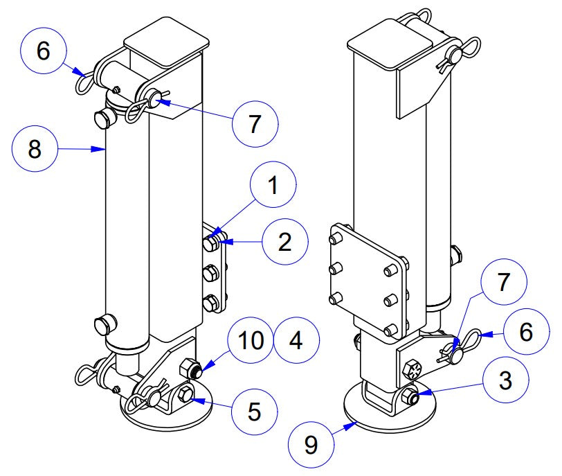 TRTP75 Steering Leg Assembly Parts by Allen Engineering