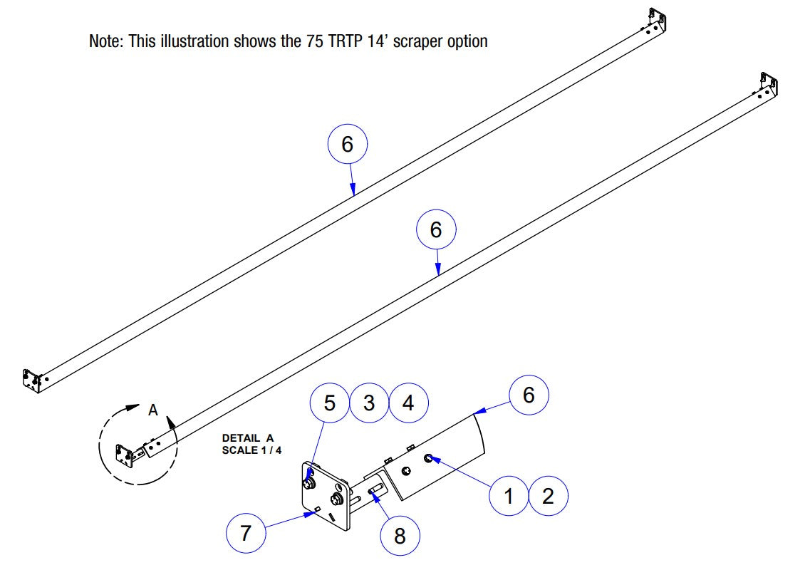 TRTP75 Kit, Scraper Assembly Parts by Allen Engineering