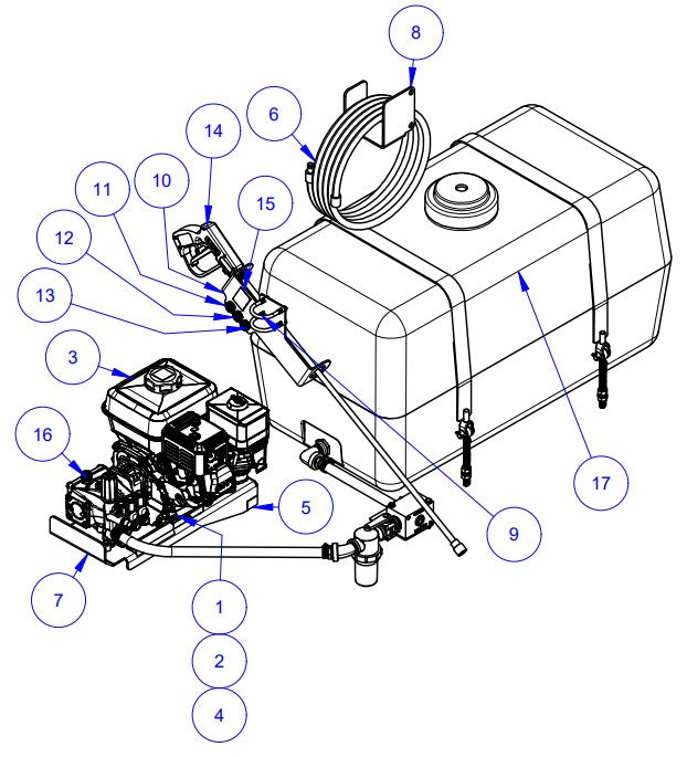 TRTP75 Option, Power Washer Assembly Parts by Allen Engineering