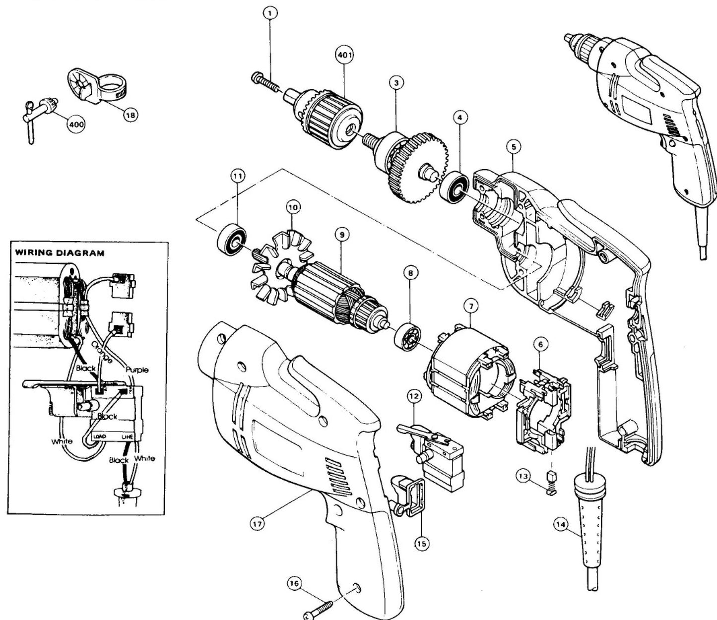 6404 Drill Assembly Parts By Makita