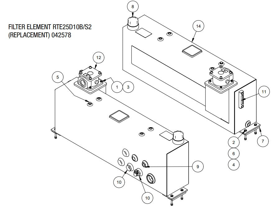 TRTP265 Hydraulic Tank Assembly Parts by Allen Engineering