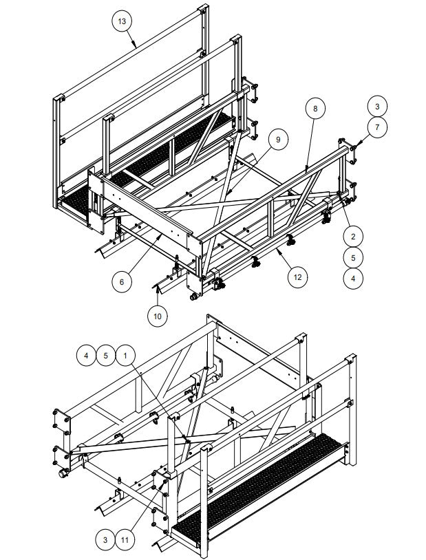 TRTP265 6’ Frame Section Assembly Parts by Allen Engineering