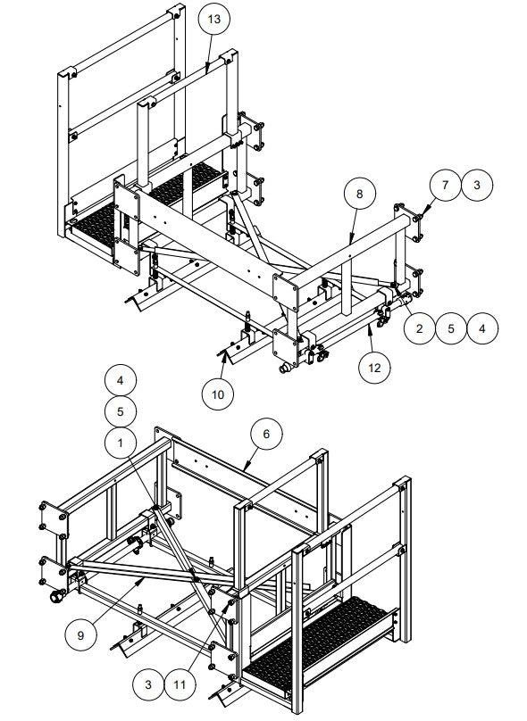 TRTP265 3’ Frame Section Assembly Parts by Allen Engineering