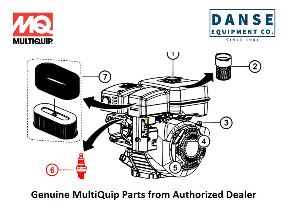 650140160 (NLA) Spark Plug EX170DM2230 For JH55C-Series Whiteman Walk-Behind Power Trowels By Multiquip