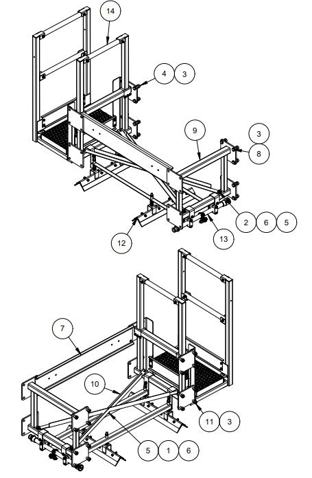 TRTP265 2’ Frame Section Assembly Parts by Allen Engineering