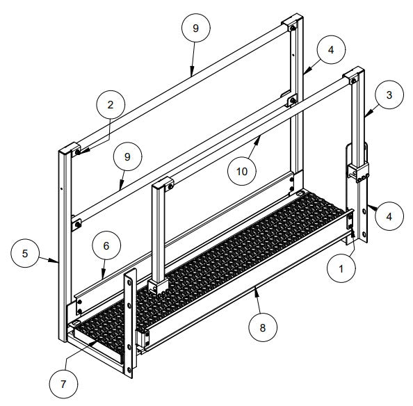 TRTP265 5’ Walkway Assembly Parts by Allen Engineering