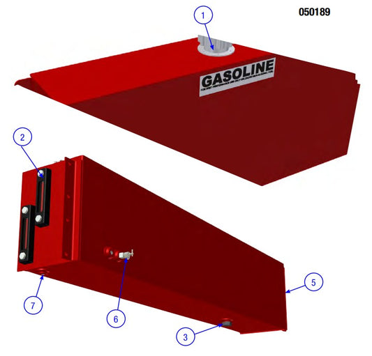 BDF6048B Carriage Fuel Tank Assembly Parts by Allen Engineering