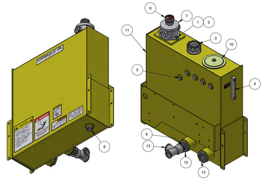 BDF6048B Carriage Hydraulic Tank Assembly Parts by Allen Engineering
