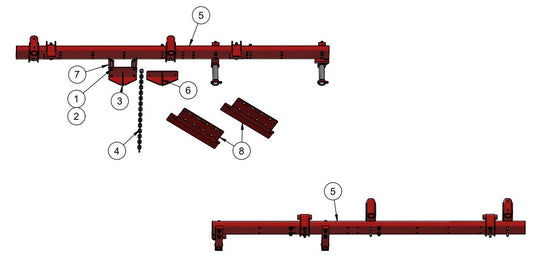 BDF6048B Skew Bar Assembly Parts by Allen Engineering