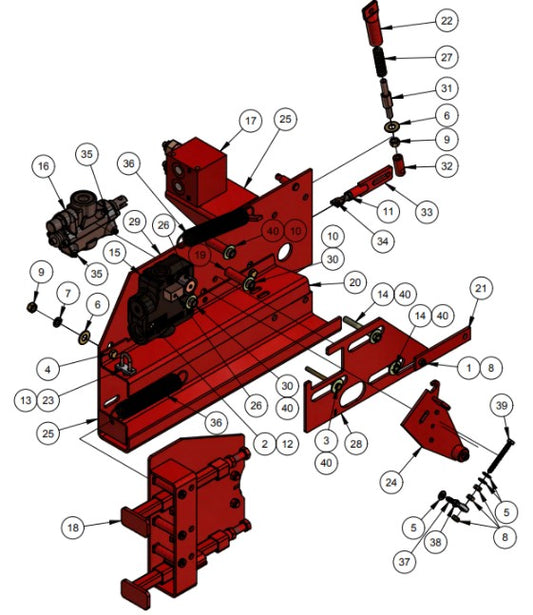 BDF6048B Carriage Shifting Mechanism Assembly Parts by Allen Engineering