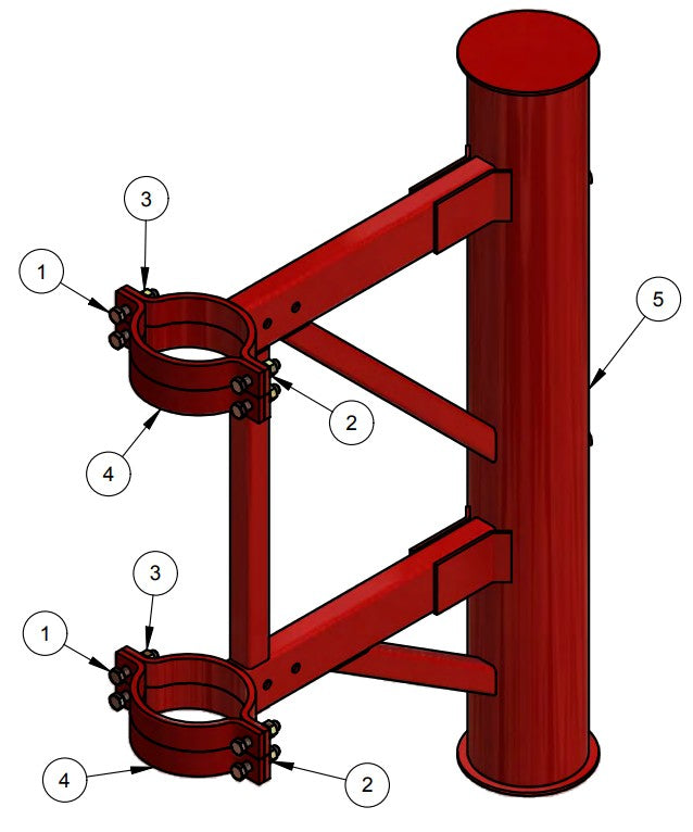 BDF6048B 6” Jack Swing Out Assembly (For Rigid Brkt Only) Parts by Allen Engineering