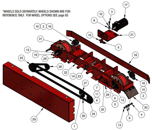 BDF6048B Driver Bogie Assembly Parts by Allen Engineering