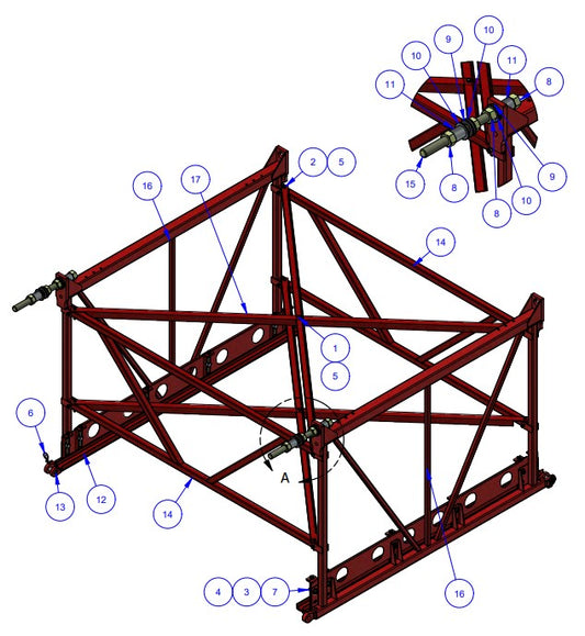 BDF6048B 6’ Frame Assembly Parts by Allen Engineering
