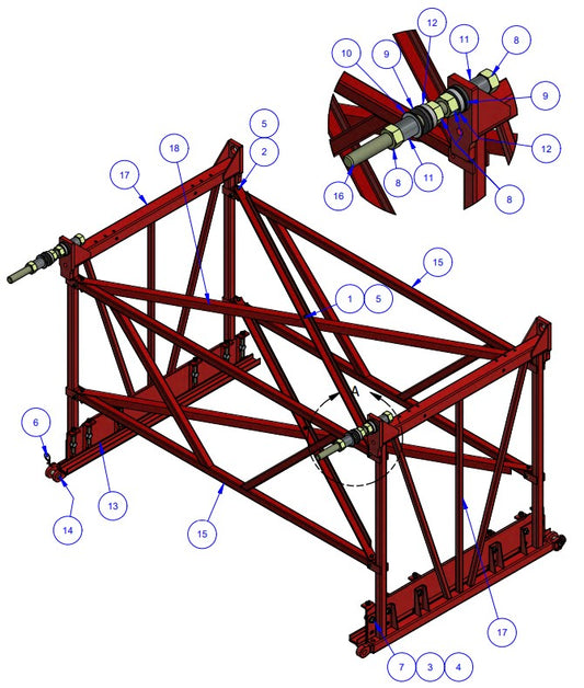 BDF6048B 4’ Frame Assembly Parts by Allen Engineering