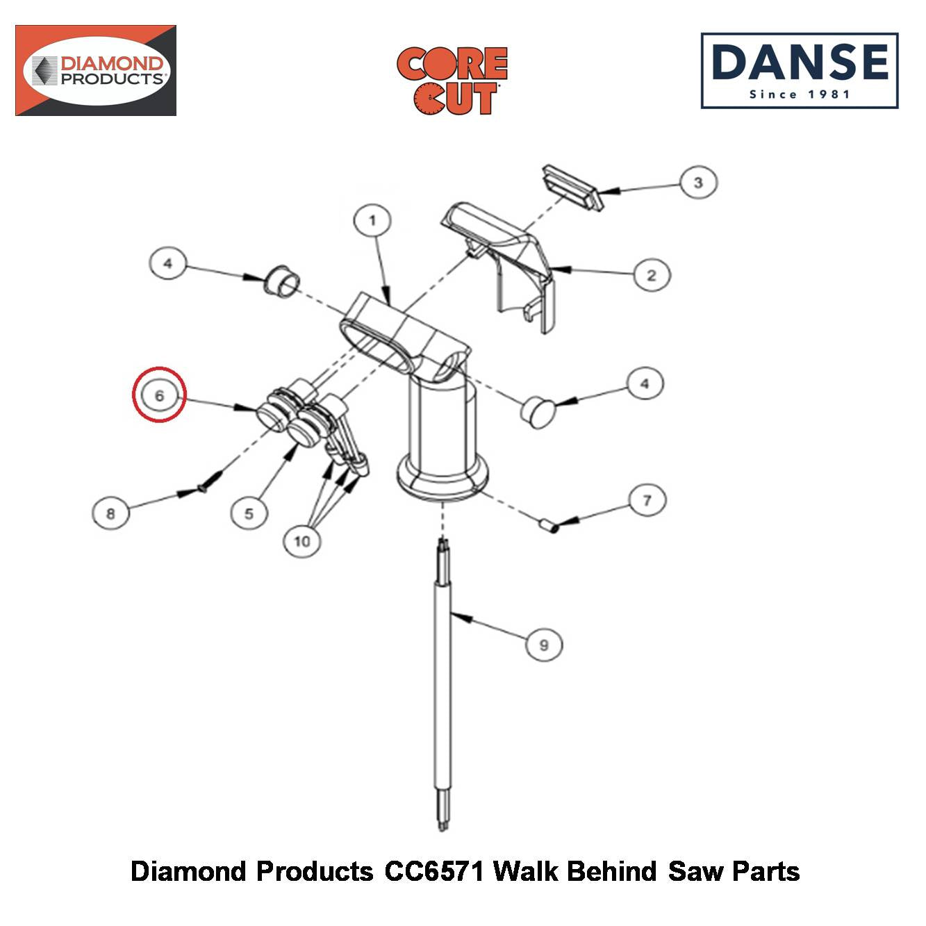 Switch pushbutton N.o. Yellow Button W/b&w Leads 2800373 Fits Core Cut CC6571 Walk Behind Saw By Diamond Products