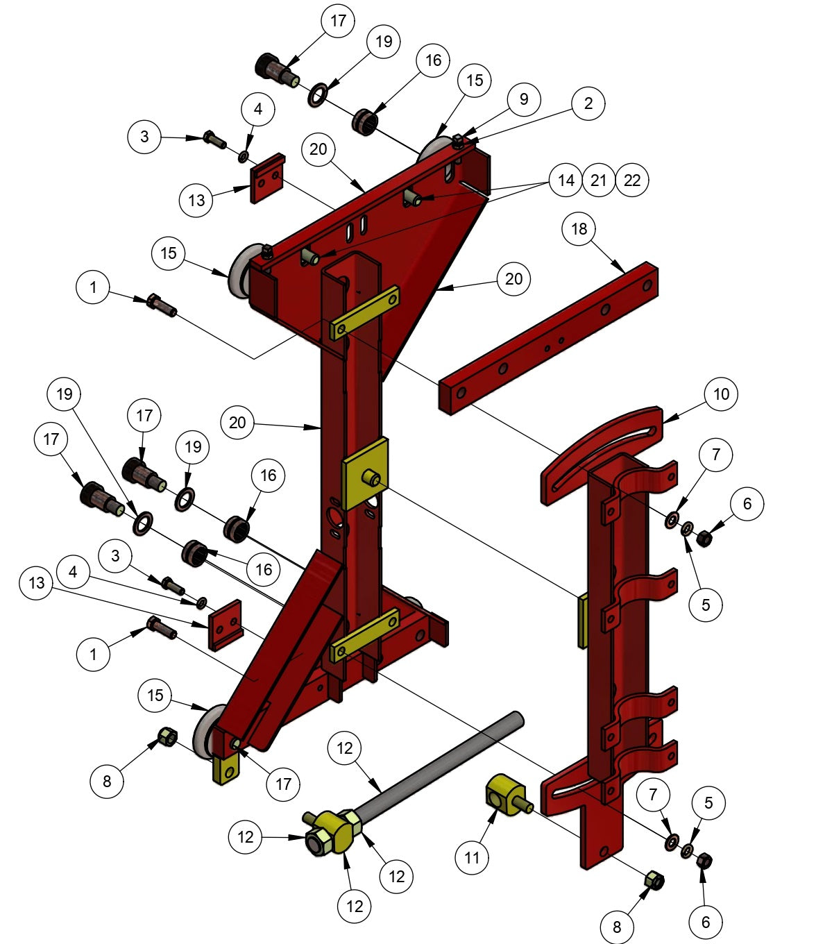 BDF6048B 6” Pivot Jack Plate Assembly Parts by Allen Engineering