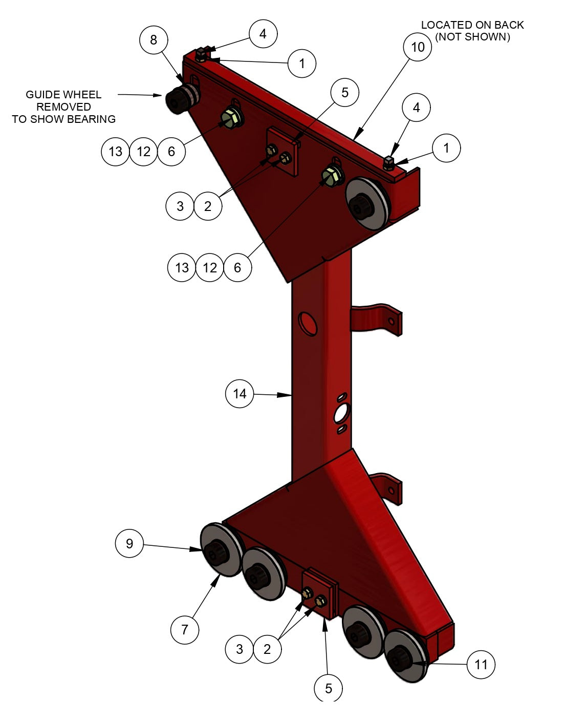 BDF6048B 6” Rigid Jack Plate Assembly Parts by Allen Engineering
