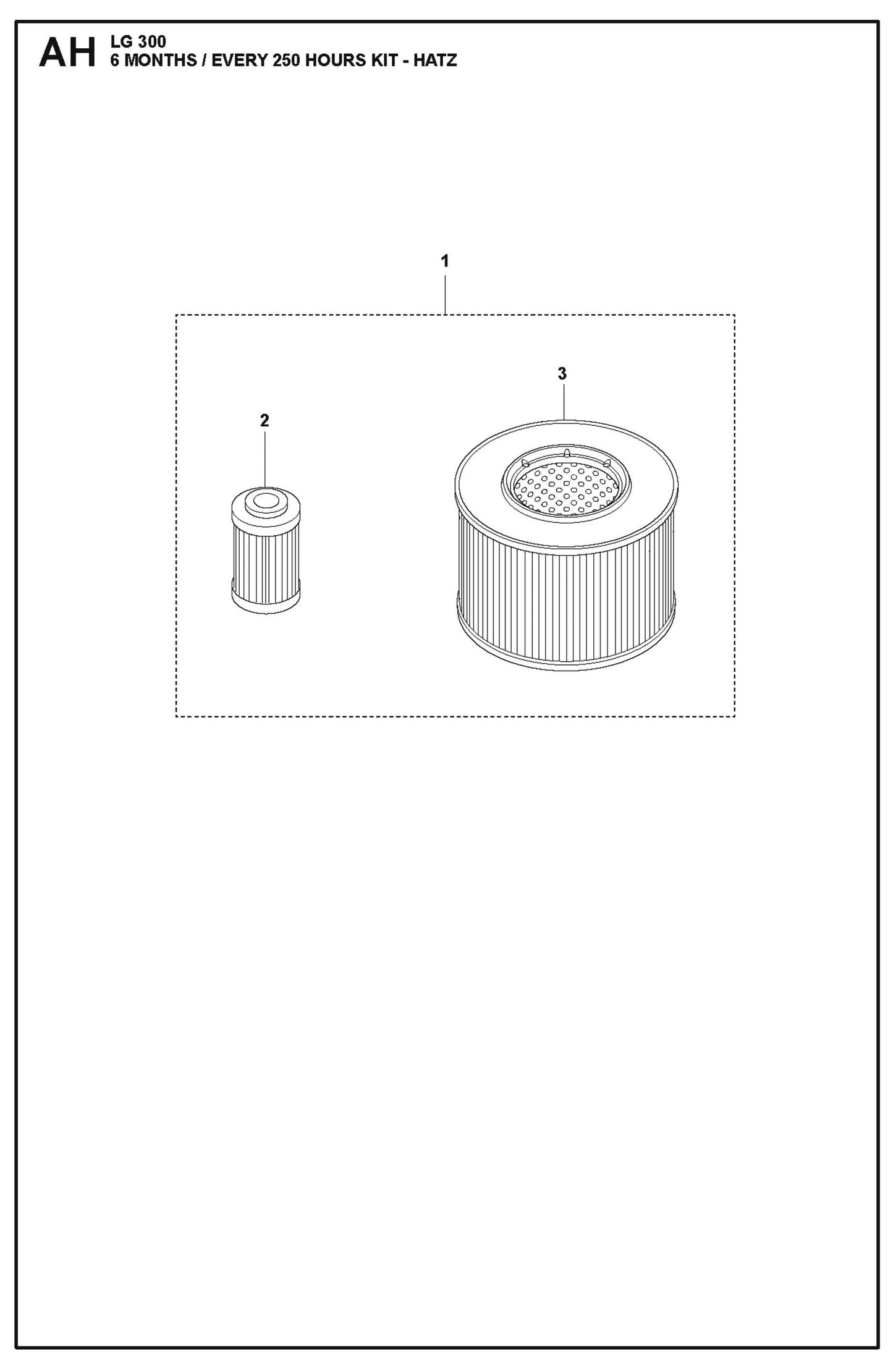 6 Months /Every 250 Hours Kit-Hatz Parts For LG 300 Diesel By Husqvarna