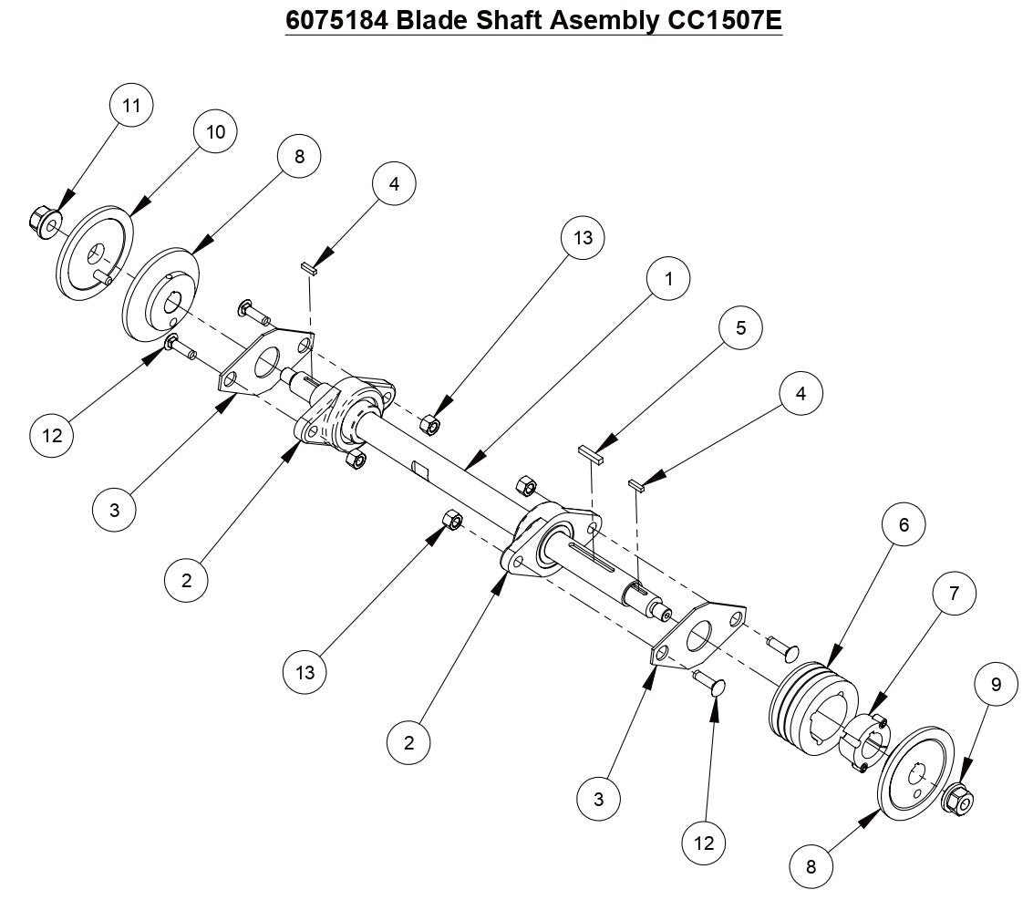 CC1507E Blade Shaft Asembly