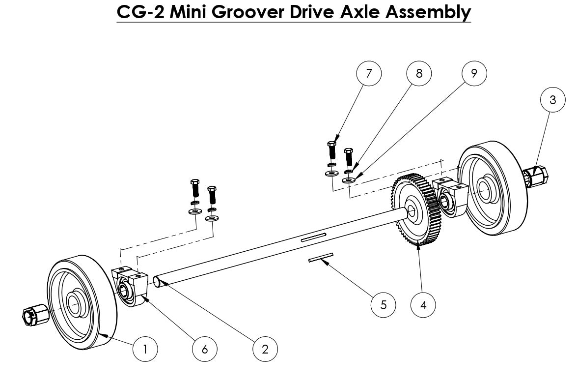 CG-2 (Diesel) Mini Groover Drive Axle Assembly