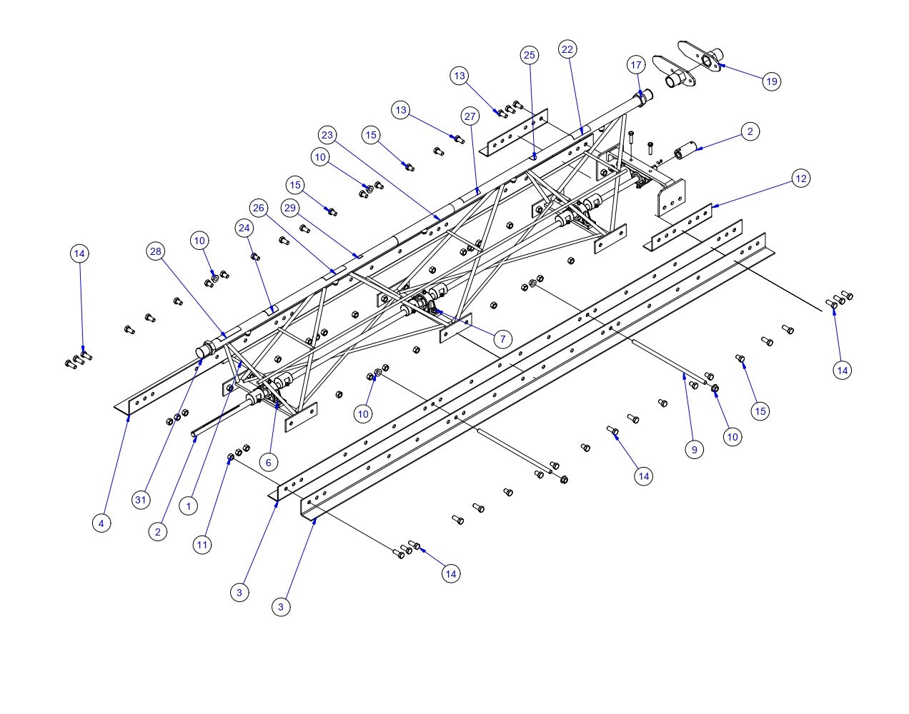 SE12 7.5 Foot Section Assembly Parts By Allen Engineering
