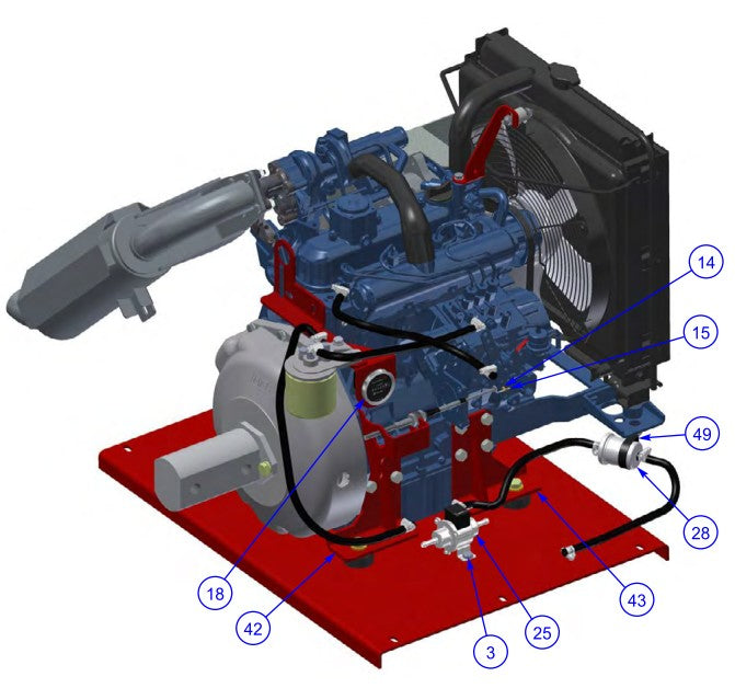 BDF6048B Kubota Engine Assembly Parts by Allen Engineering
